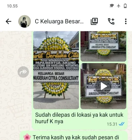 Pengiriman Papan Bunga Duka Cilenggang